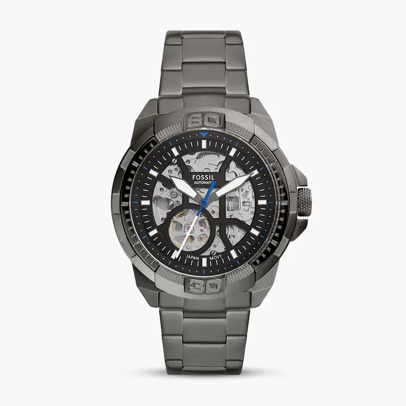 Fossil Bronson Automatic Smoke Stainless Steel Men's Watch | ME3218